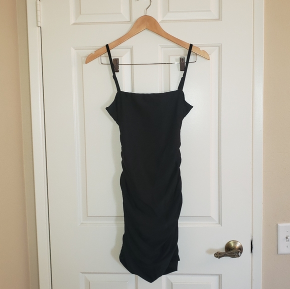 TIGER MISTER Black Sunrise Tie Back Ruched Dress - Picture 2 of 11